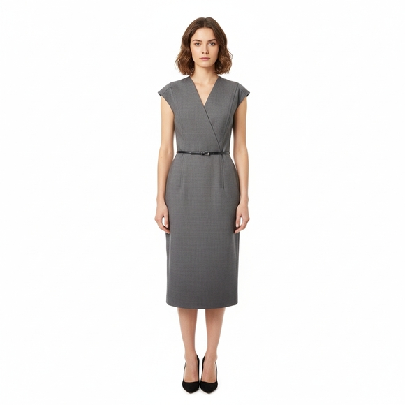 Boss | Hugo Boss |  Dark Gray Midi Dress 2 - Picture 10 of 10